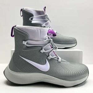Nike Youths ‘Binzie’ Smoke Grey Violet High-Top Sneakers Size 3Y